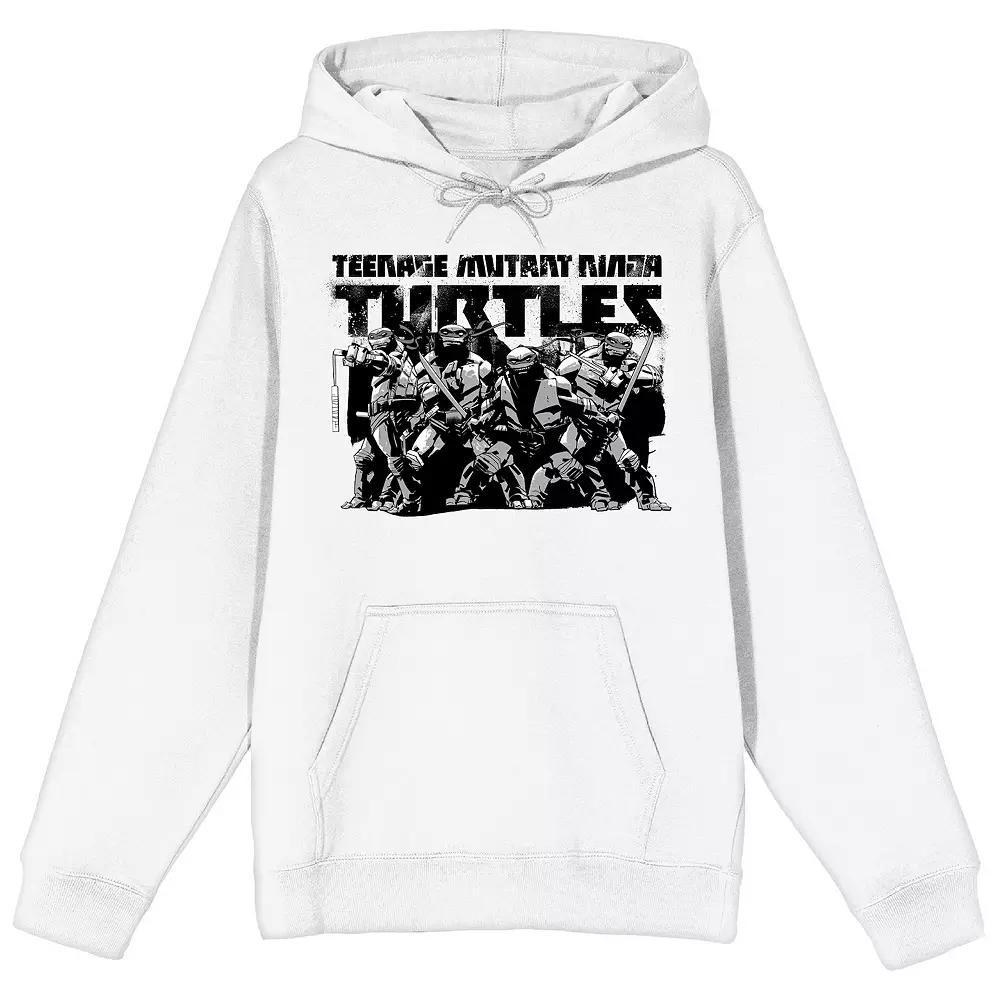 Men's Nickelodeon Teenage Mutant Ninja Turtles Holding Weapons Graphic Hoodie, Size: XXL, White Product Image
