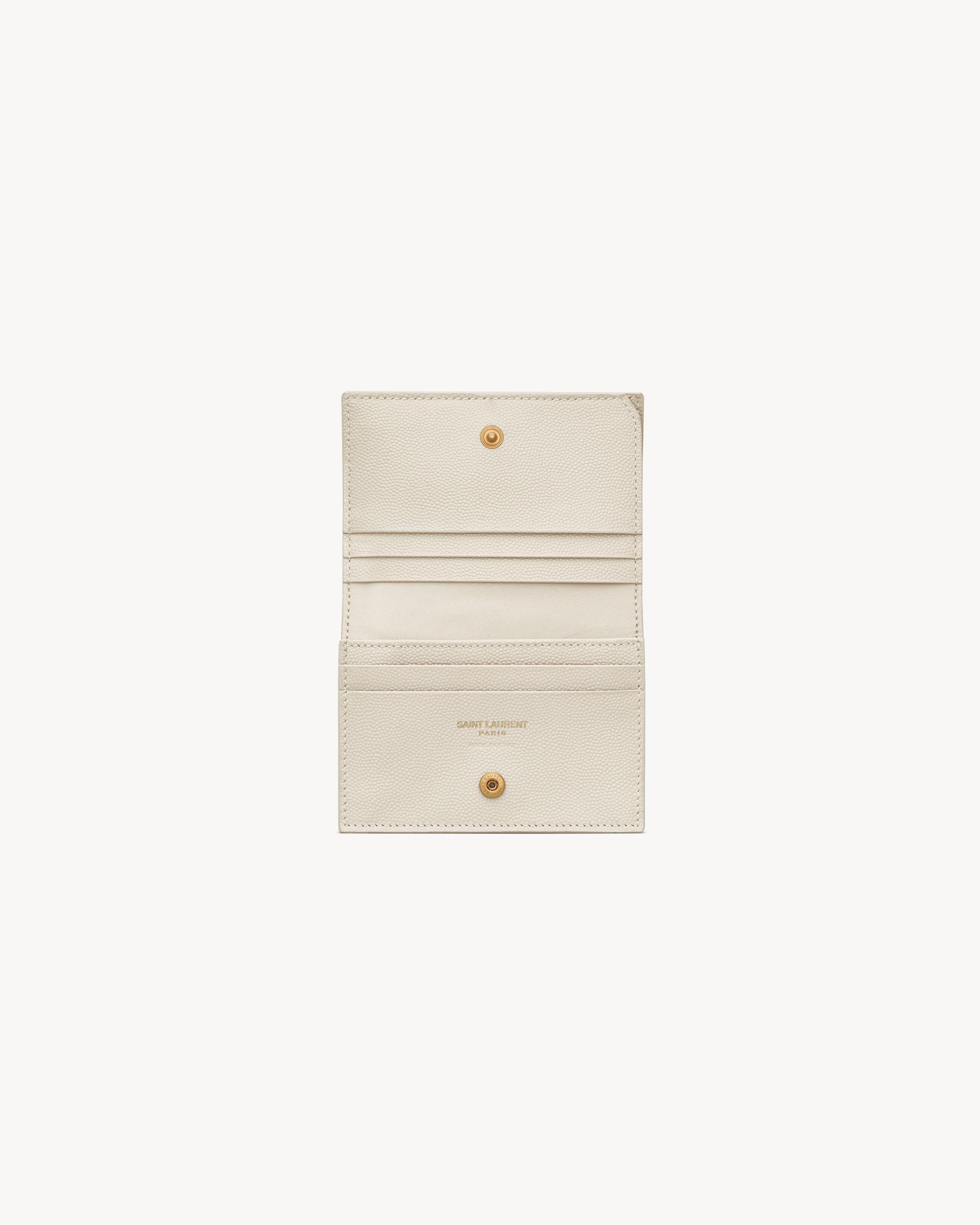 CASSANDRE MATELASSÉ FLAP CARD CASE IN GRAIN DE POUDRE LEATHER Product Image