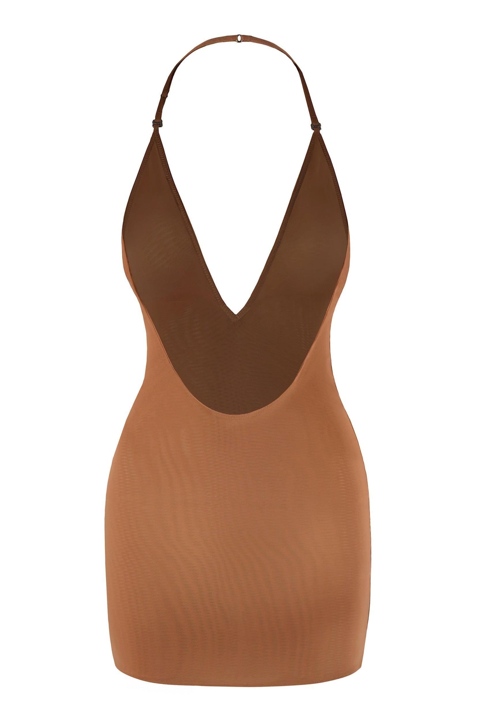 Intimates Soft Mesh Multiway Mini Dress in Almond Product Image