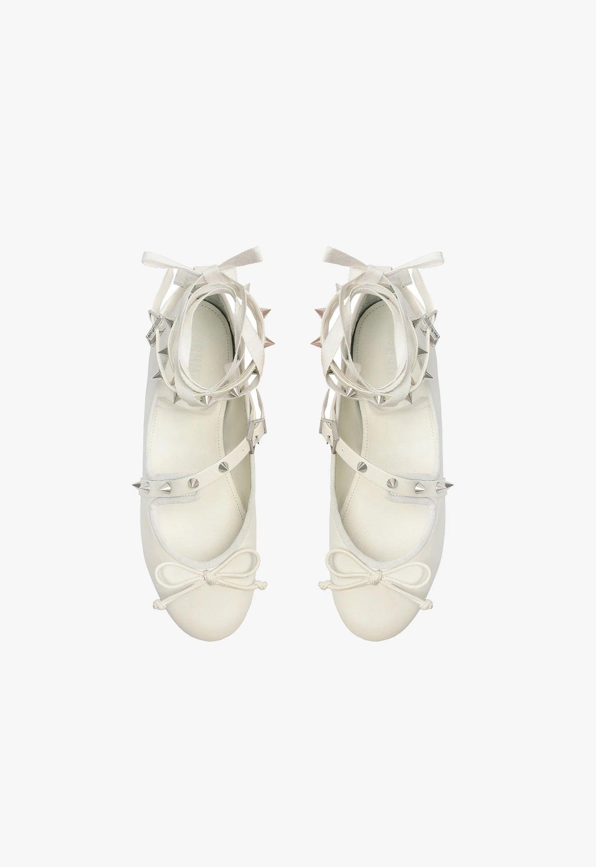 Larissa Lace Up Calf Leather Flat Product Image