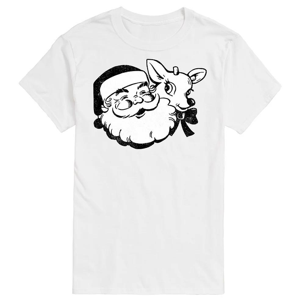 Mens Santa & Reindeer Graphic Tee Product Image