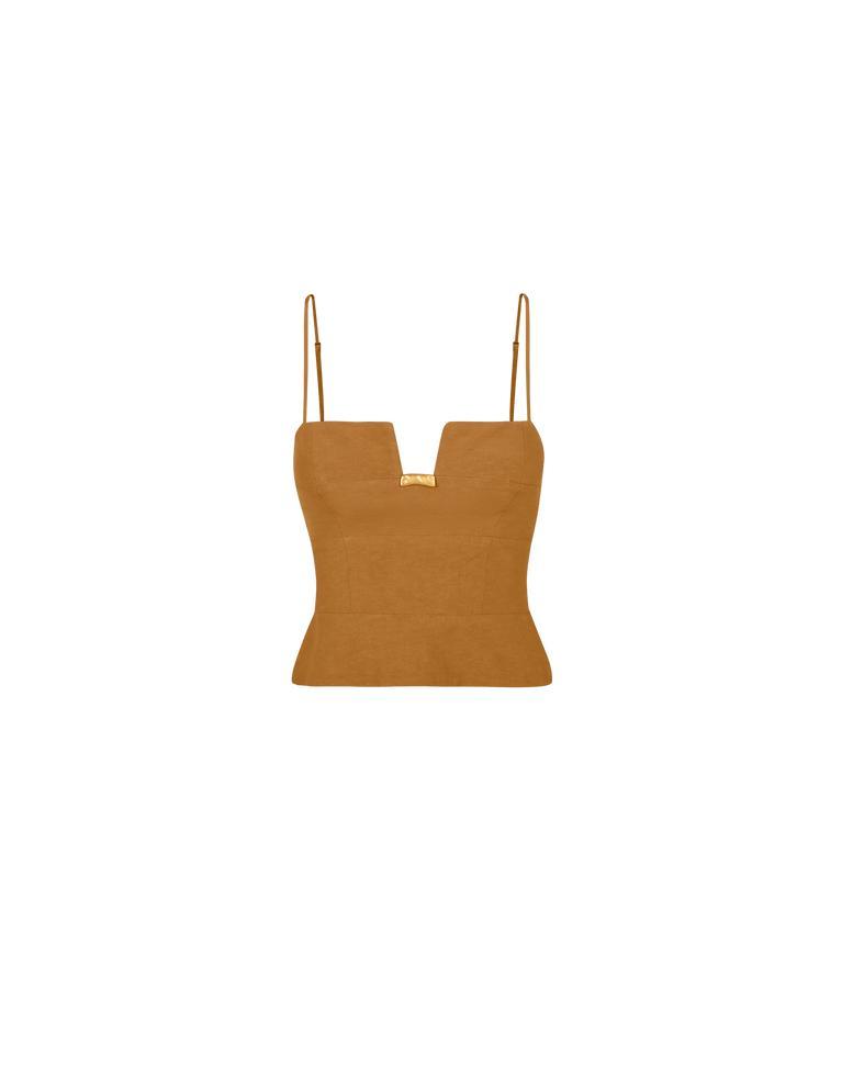 Prya Flared Ankle Pants - Toffee Product Image