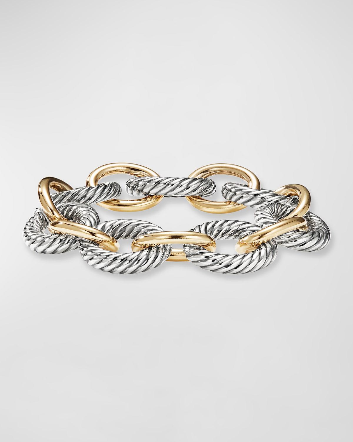 Womens Oval Extra-Large Link Bracelet with Gold Product Image