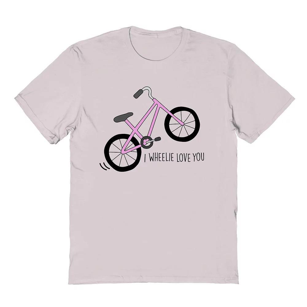 Men's I Wheelie Love You Valentine's Day Graphic Tee, Size: XL, Ice Gray Product Image