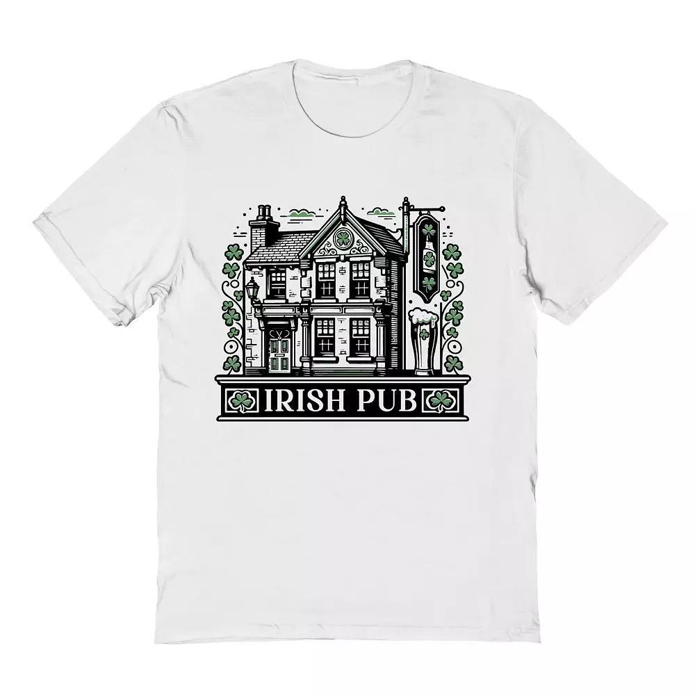 Men's Irish Pub St. Patrick's Day Graphic Tee, Size: XXL, White Product Image