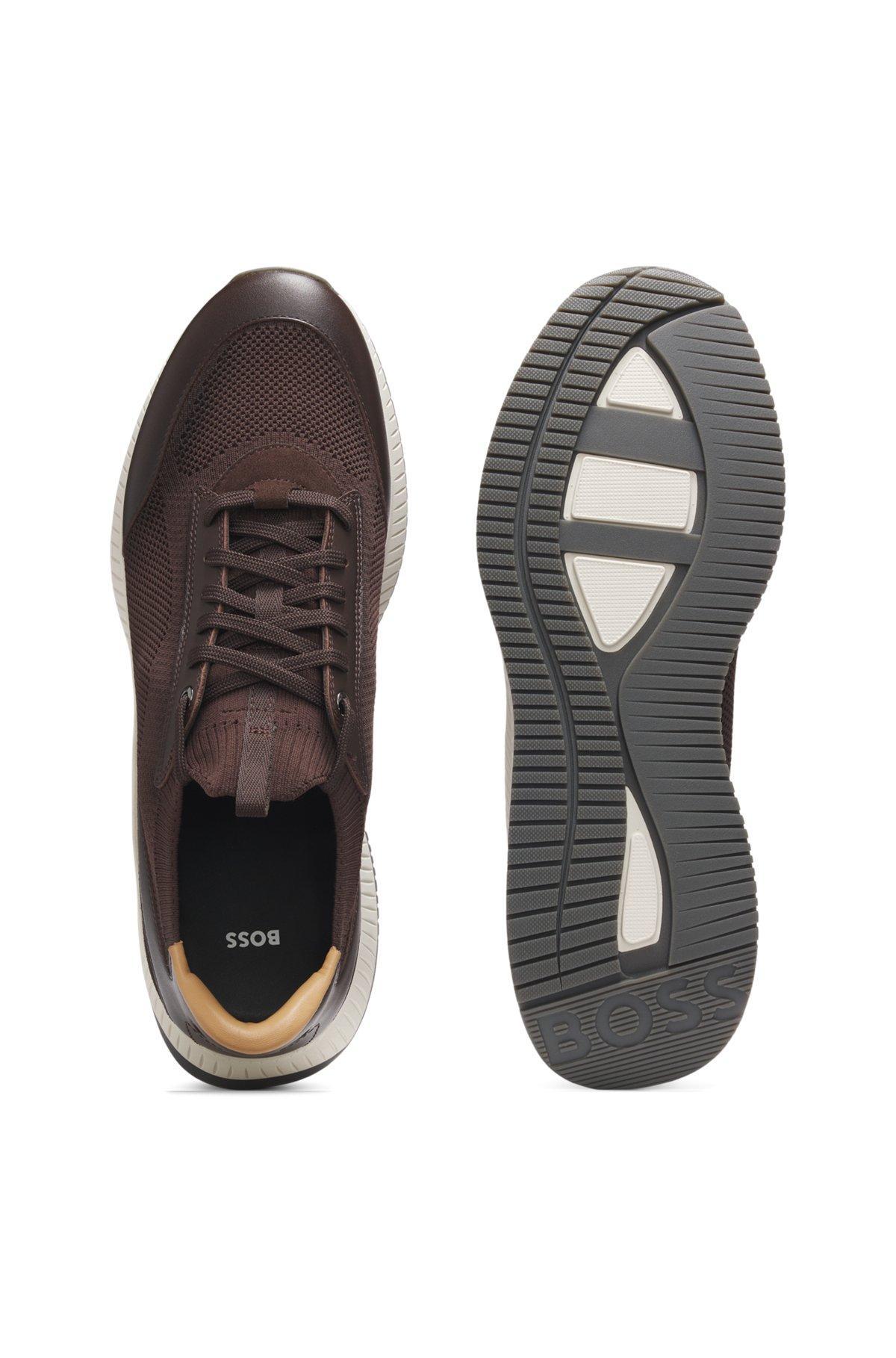 Low-top trainers with knitted uppers Product Image