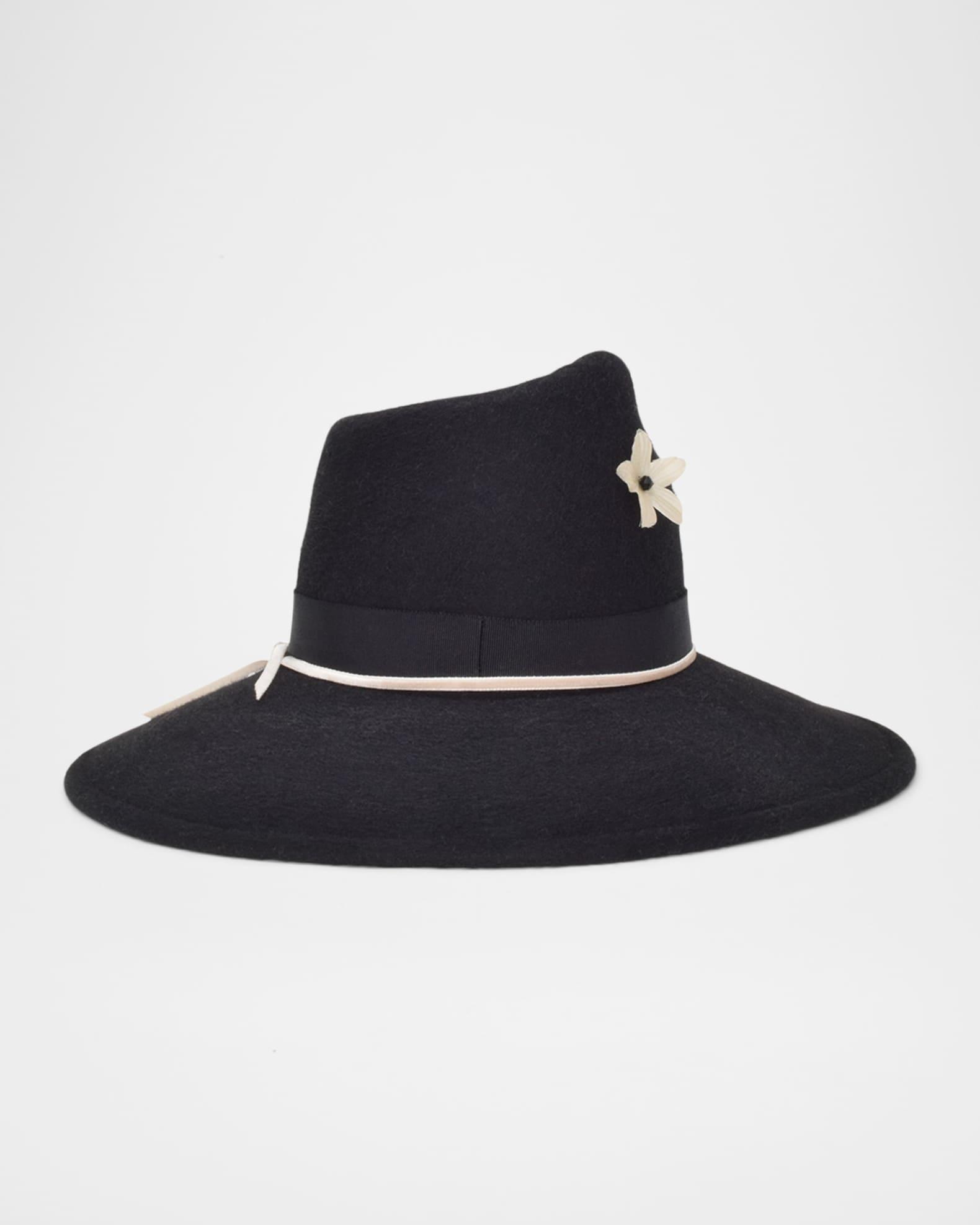 Drake Flower Rabbit Hair Fedora Hat Product Image