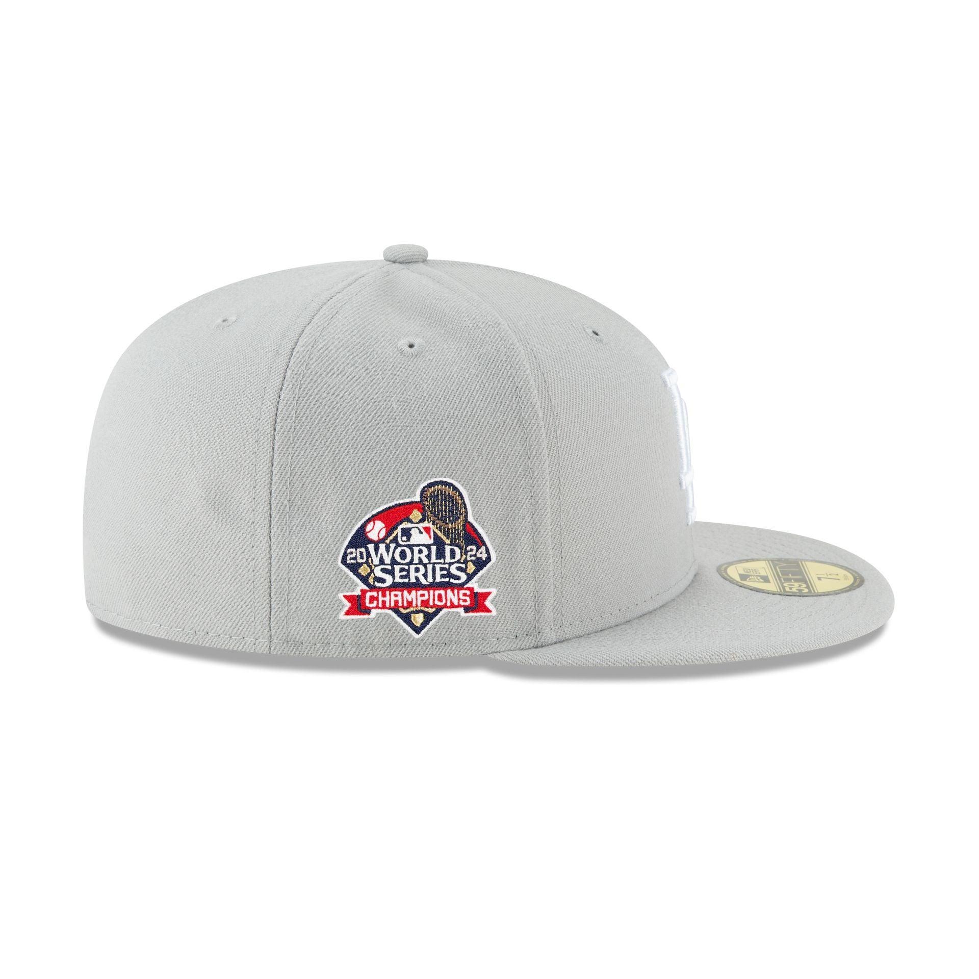 Los Angeles Dodgers 2024 World Series Champions Gray 59FIFTY Fitted Hat Male Product Image