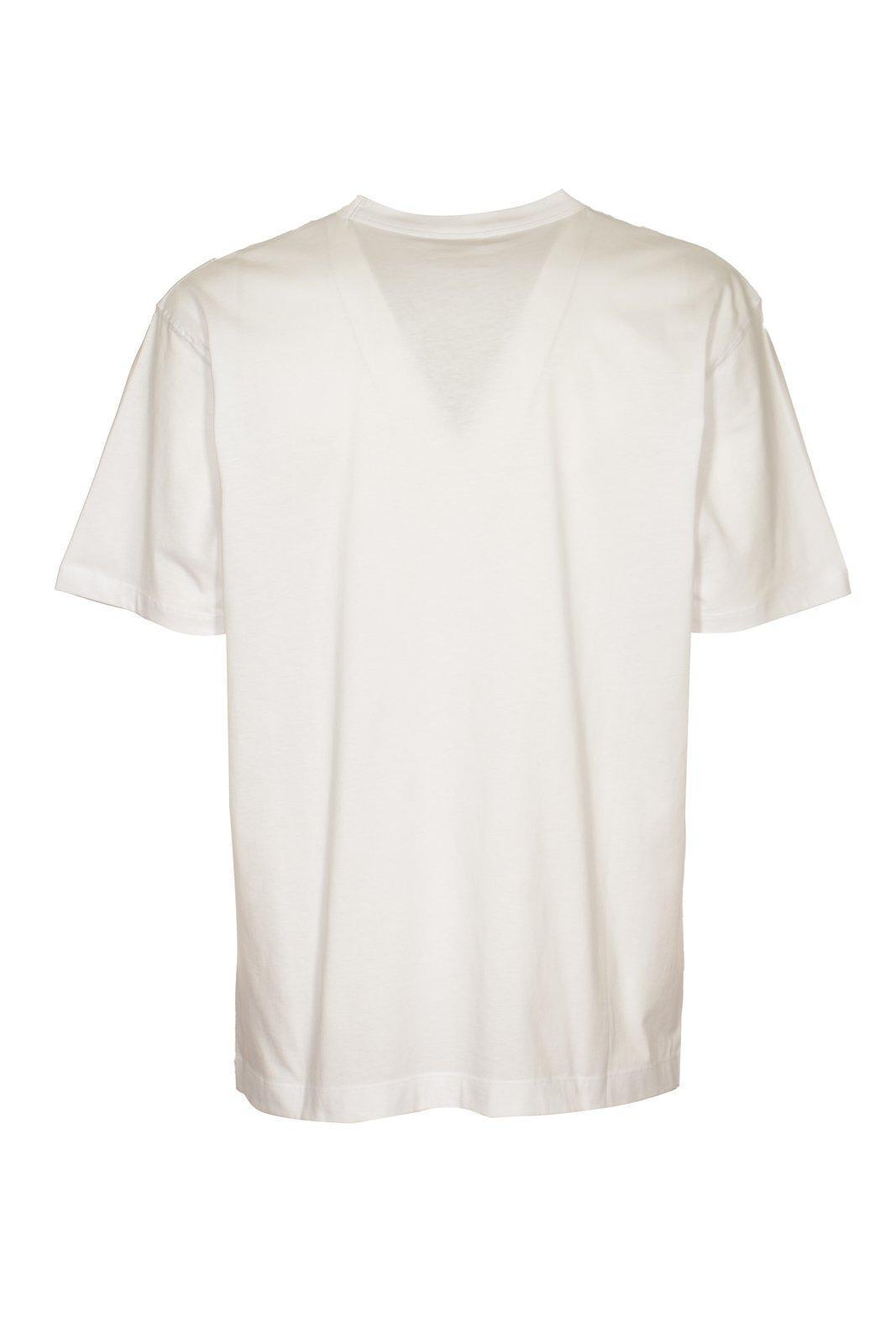 DRIES VAN NOTEN Short-sleeved Crewneck T-shirt In White Product Image