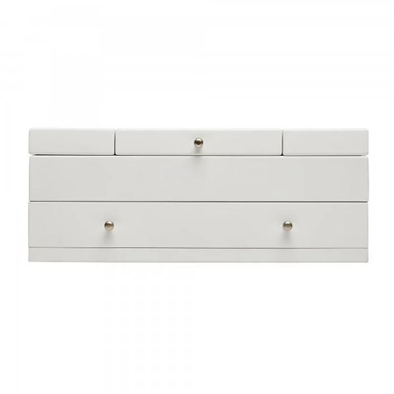 Mele and Co Everly Wooden Triple Lid Jewelry Box, Womens, White Green Product Image