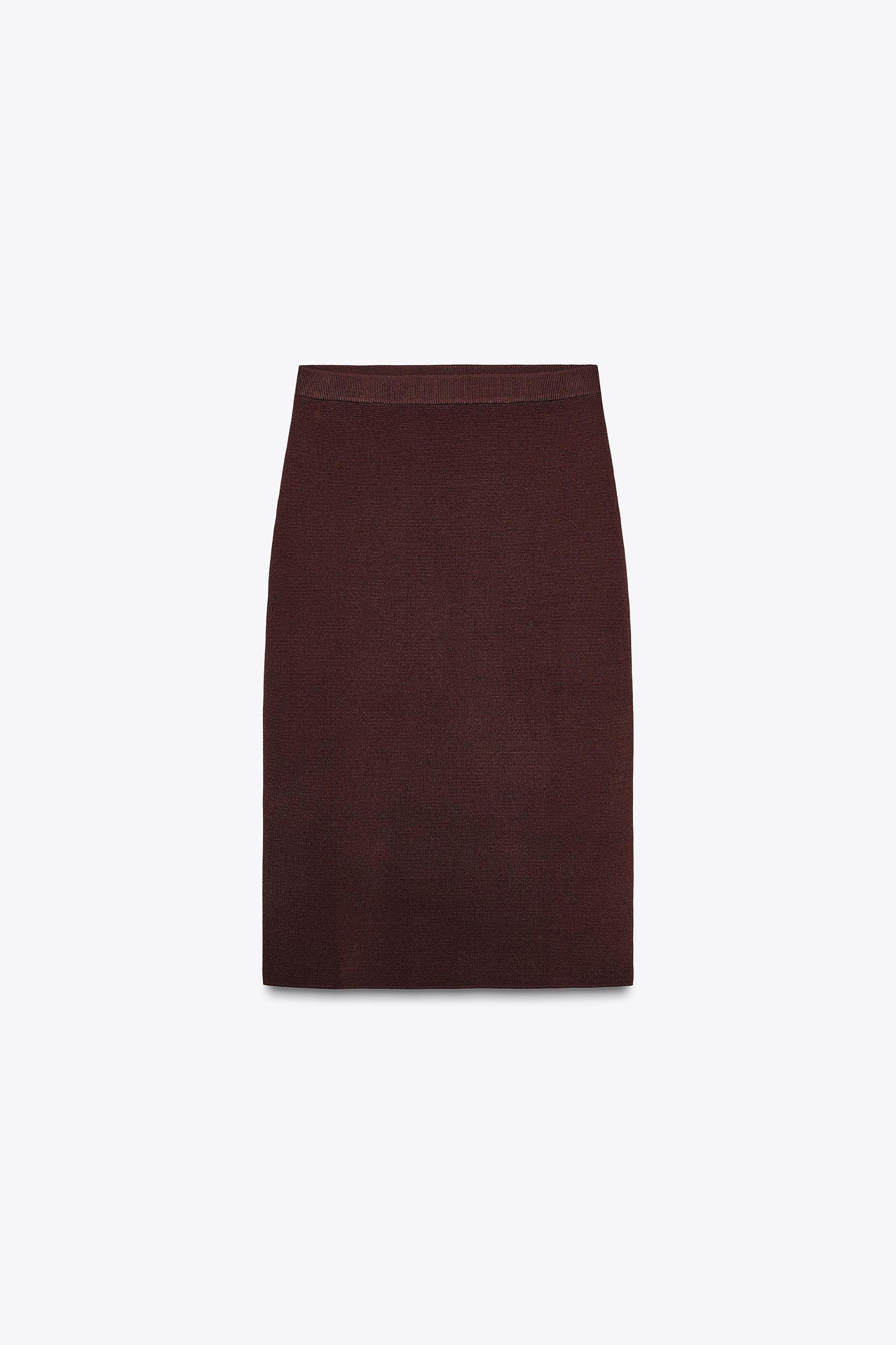 PLAIN KNIT PENCIL SKIRT Product Image