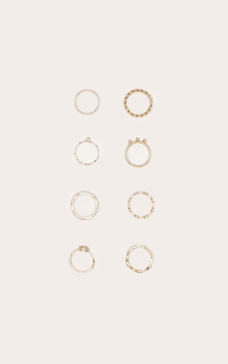 Gold Assorted Shape Twist Ring Set Product Image
