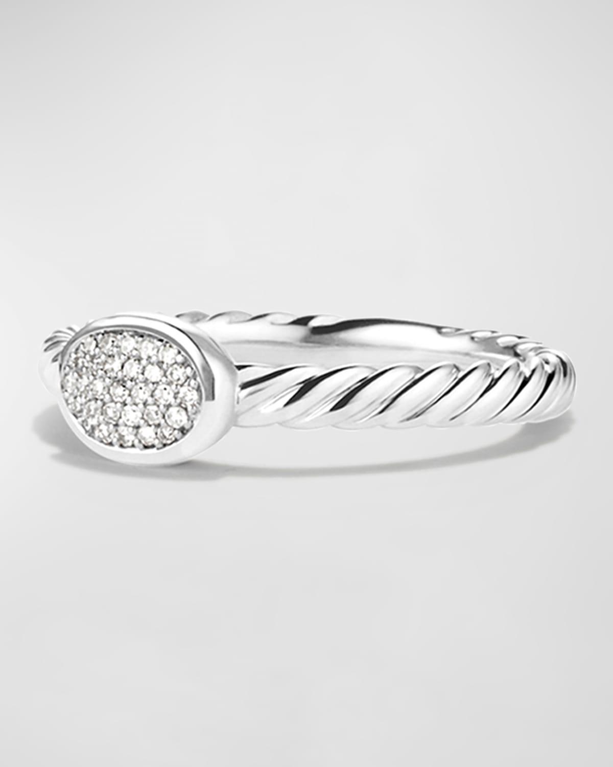David Yurman Petite Pave Oval Ring with Diamonds Product Image