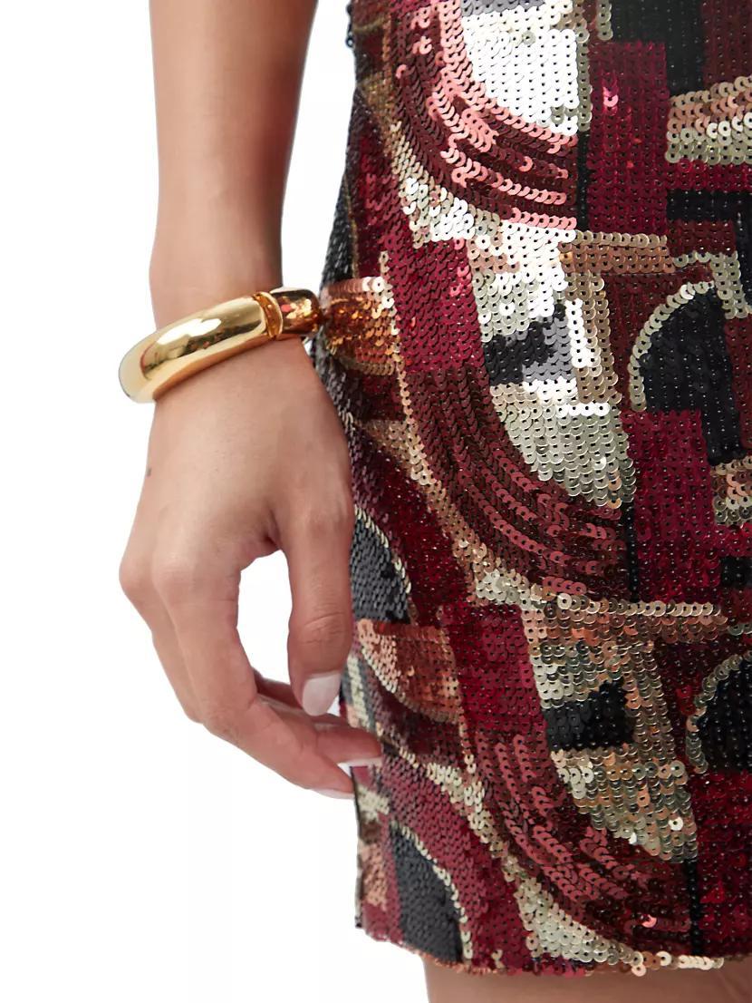 Rico Sequin Geometric Miniskirt Product Image
