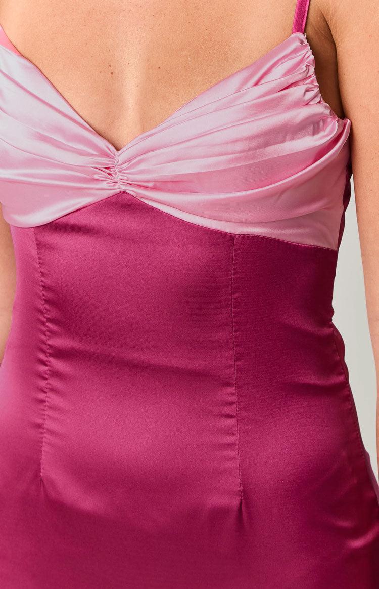 Honey Pink Contrast Mini Dress Product Image
