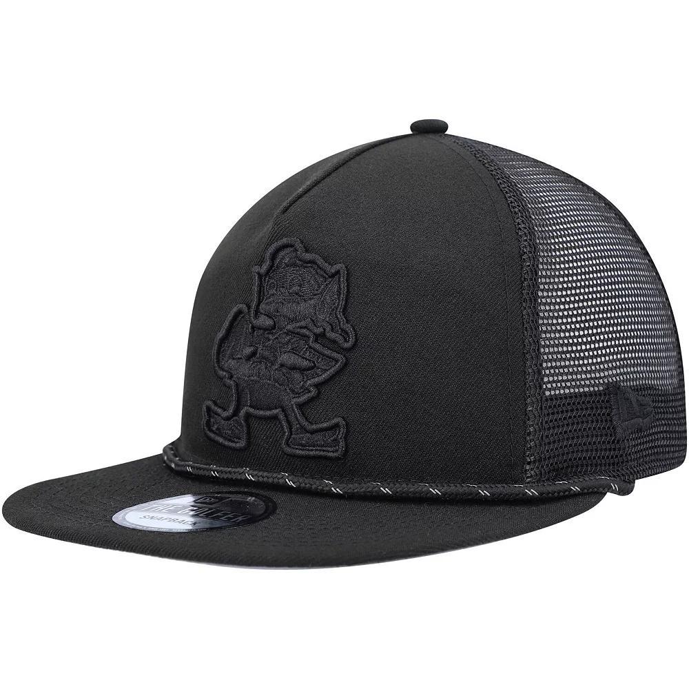 Men's New Era Black Cleveland Browns Illumination Golfer Snapback Trucker Hat Product Image