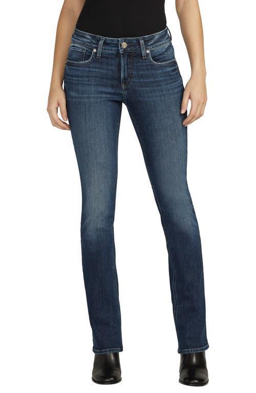 Silver Jeans Co. Elyse Dark Wash Mid Rise Slim Bootcut Jeans Product Image