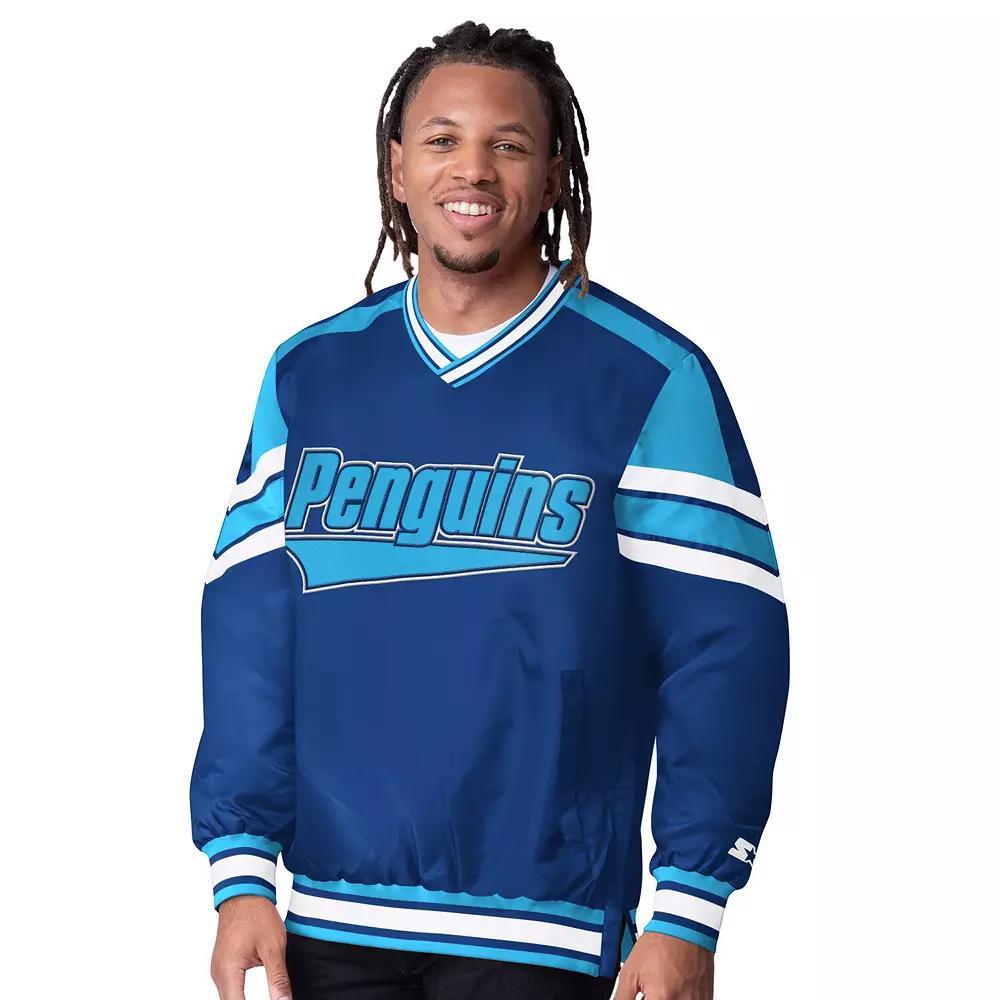 Men's Starter  Blue Pittsburgh Penguins Reliver I V-Neck Pullover Sweatshirt, Size: XL Product Image