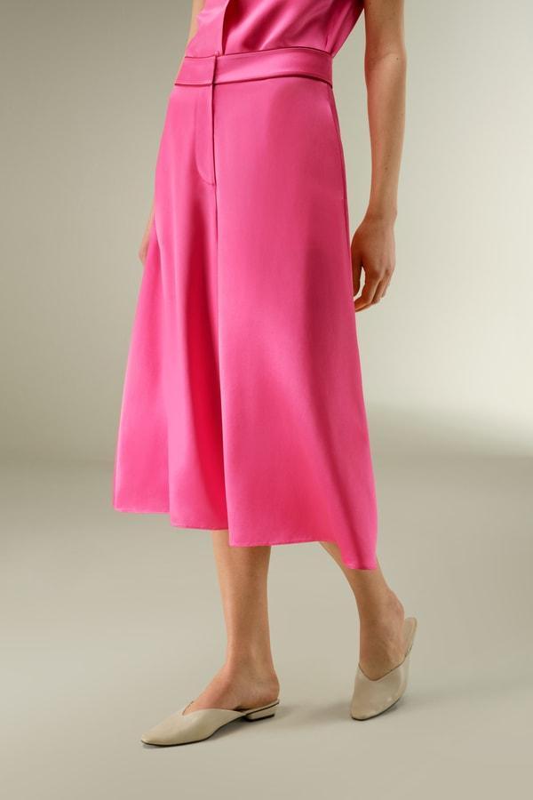 Contrast-Trimmed Silk Culottes Product Image