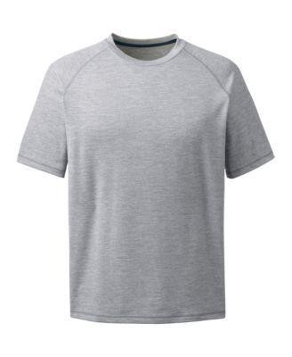Men's Lands' End School Uniform Short Sleeve Active Tee, Size: Large, Gray Grey Product Image