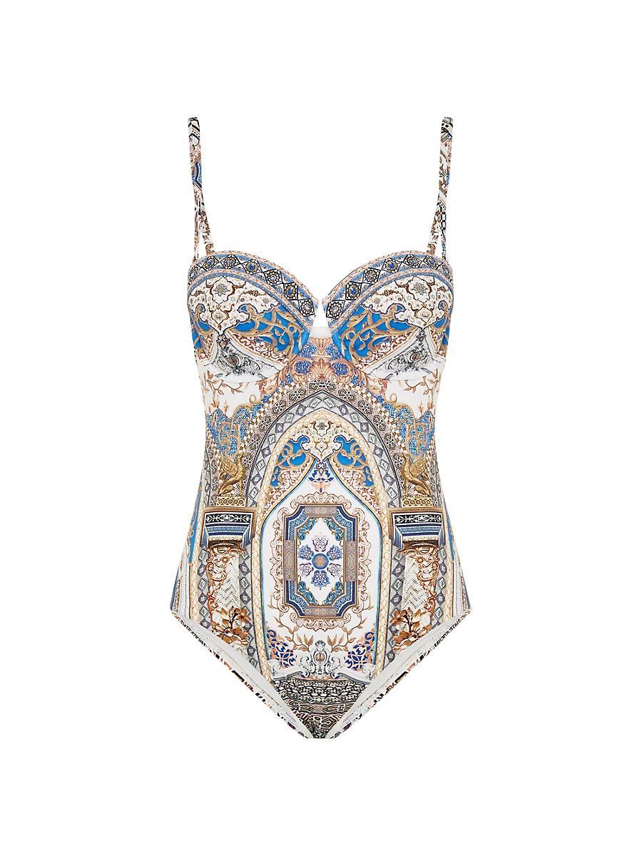 Womens Make Me Your Mosiac Underwire One-Piece Swimsuit Product Image
