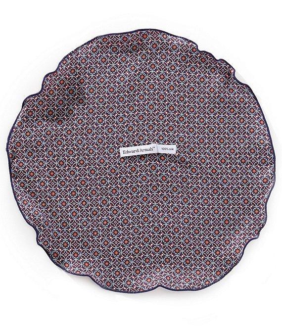 Edward Armah Connected Medallion Silk Pocket Square Product Image