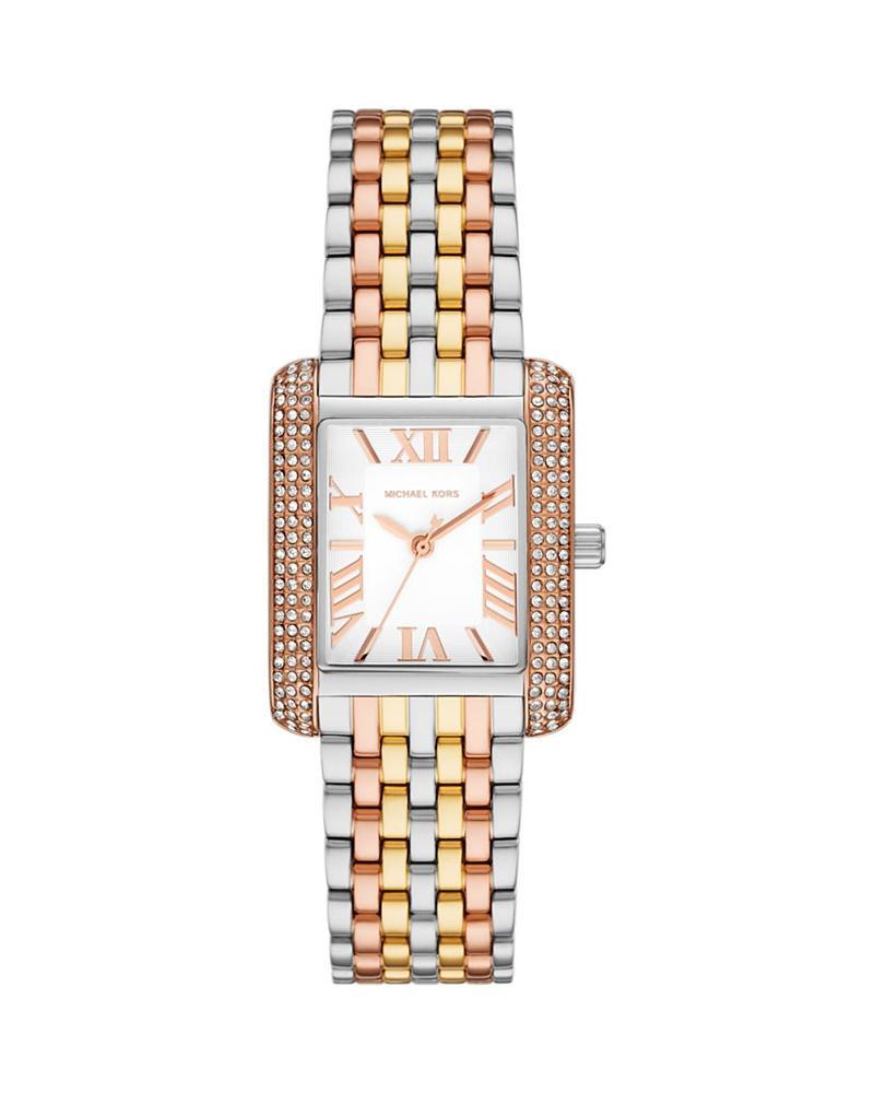 Michael Kors Womens Crystal Emery Three-Hand Stainless Steel Bracelet Watch Product Image