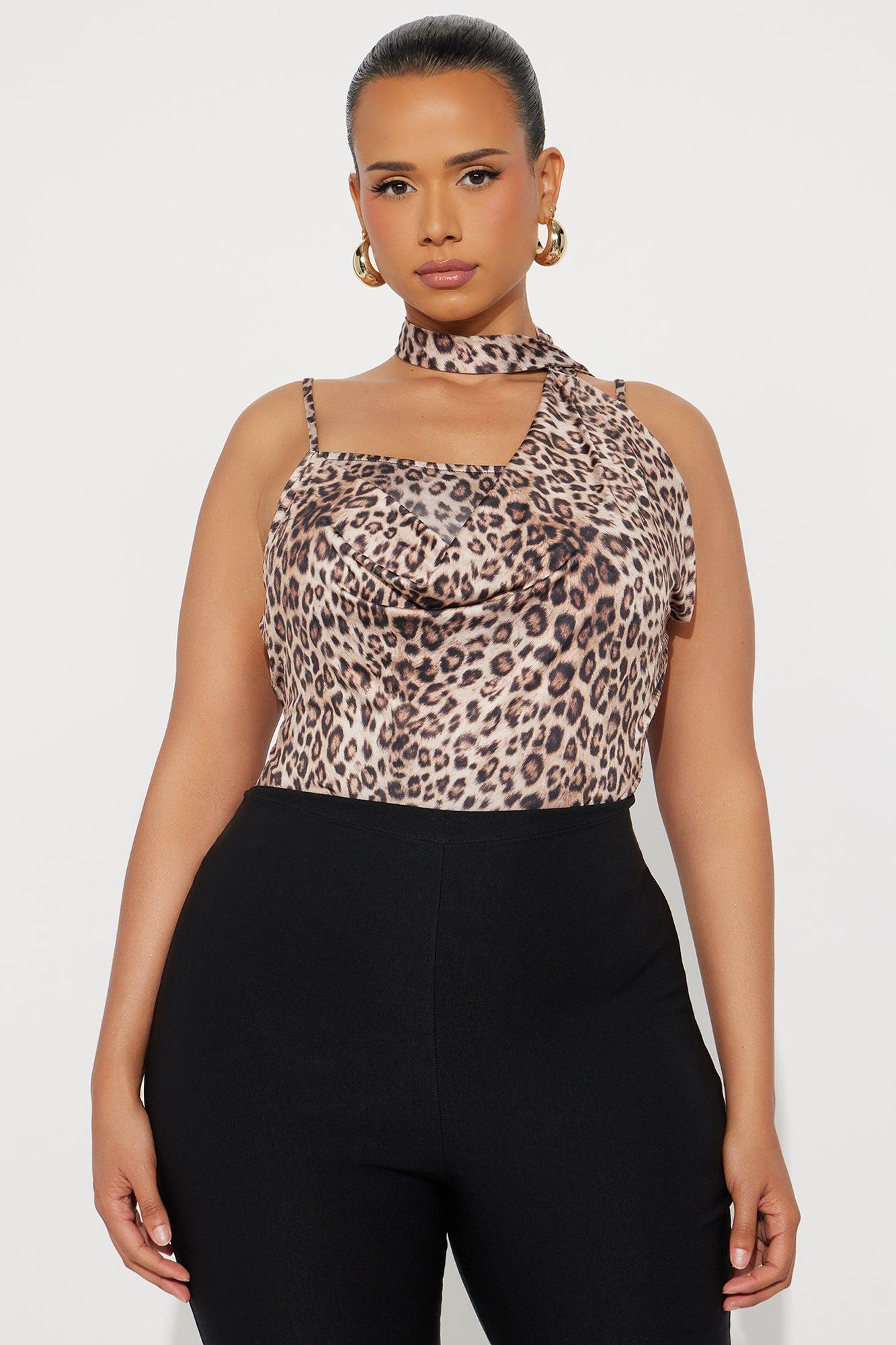 Katia Leopard High Neck Bodysuit - Leopard Product Image