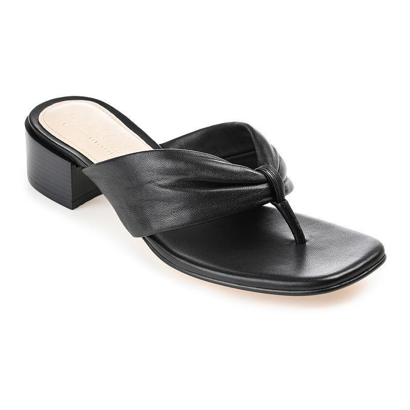 Journee Signature Womens Genuine Leather Tru Comfort Foam Francine Heels Product Image