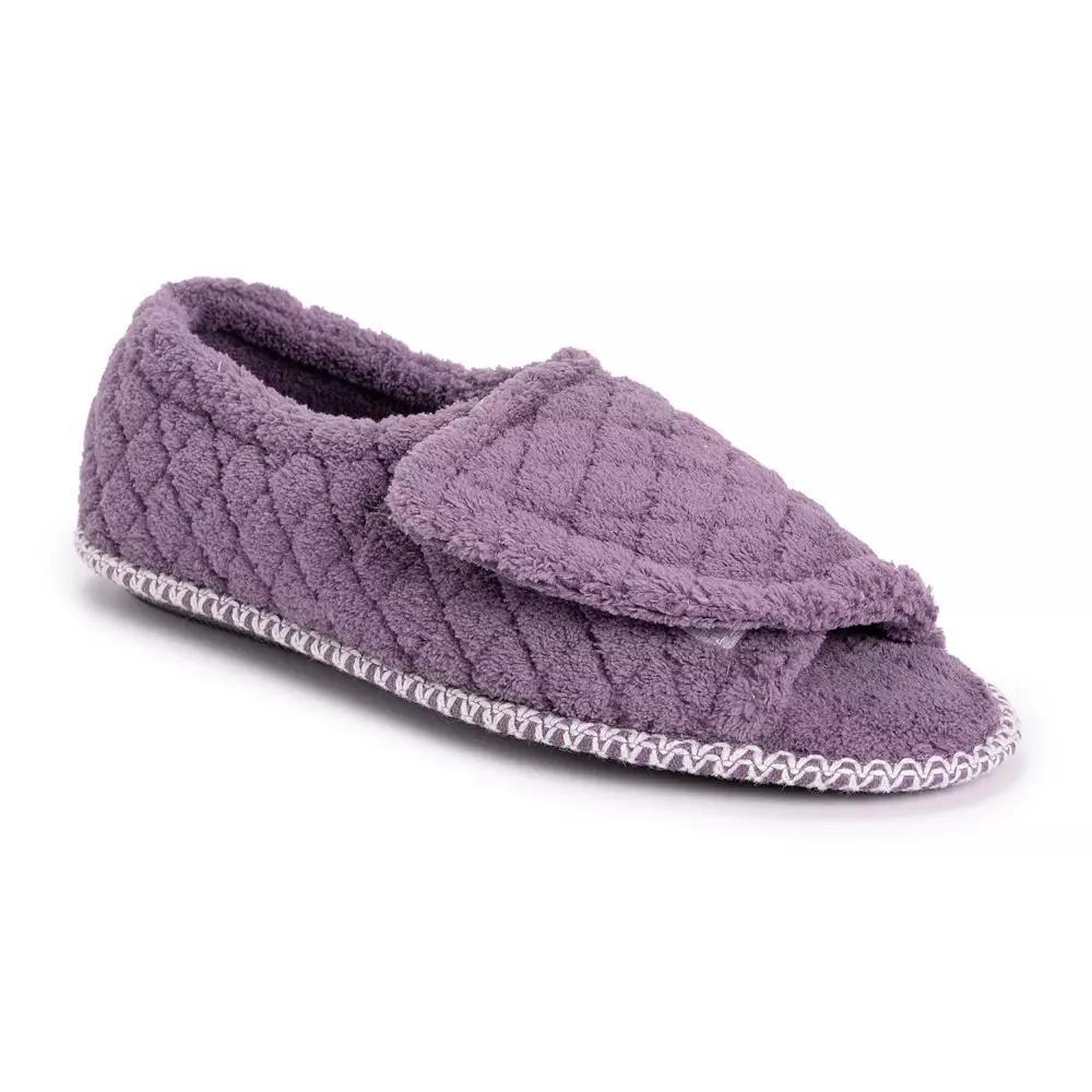 MUK LUKS Womens Peep-Toe Slippers Purple Product Image