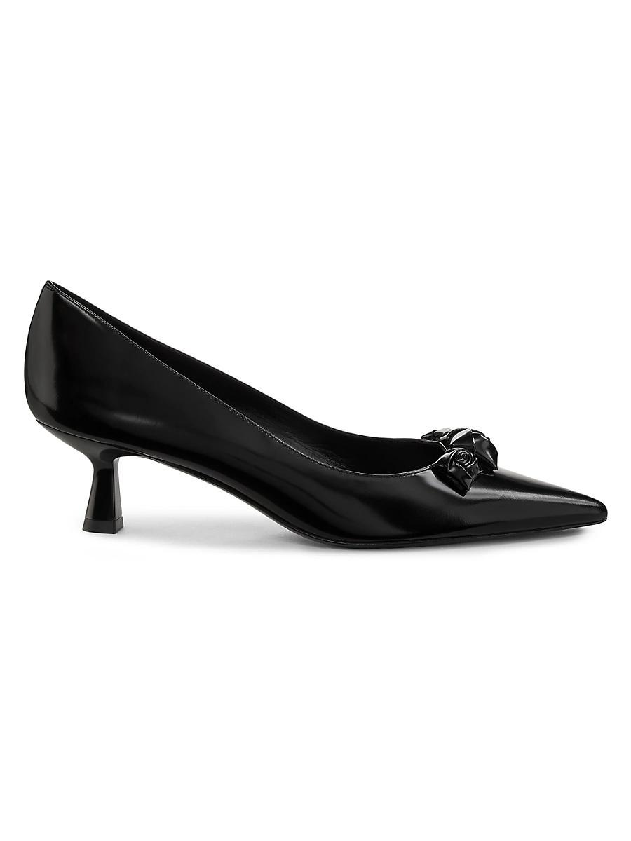 Womens Rosie 50MM Spazzolato Leather Pumps Product Image