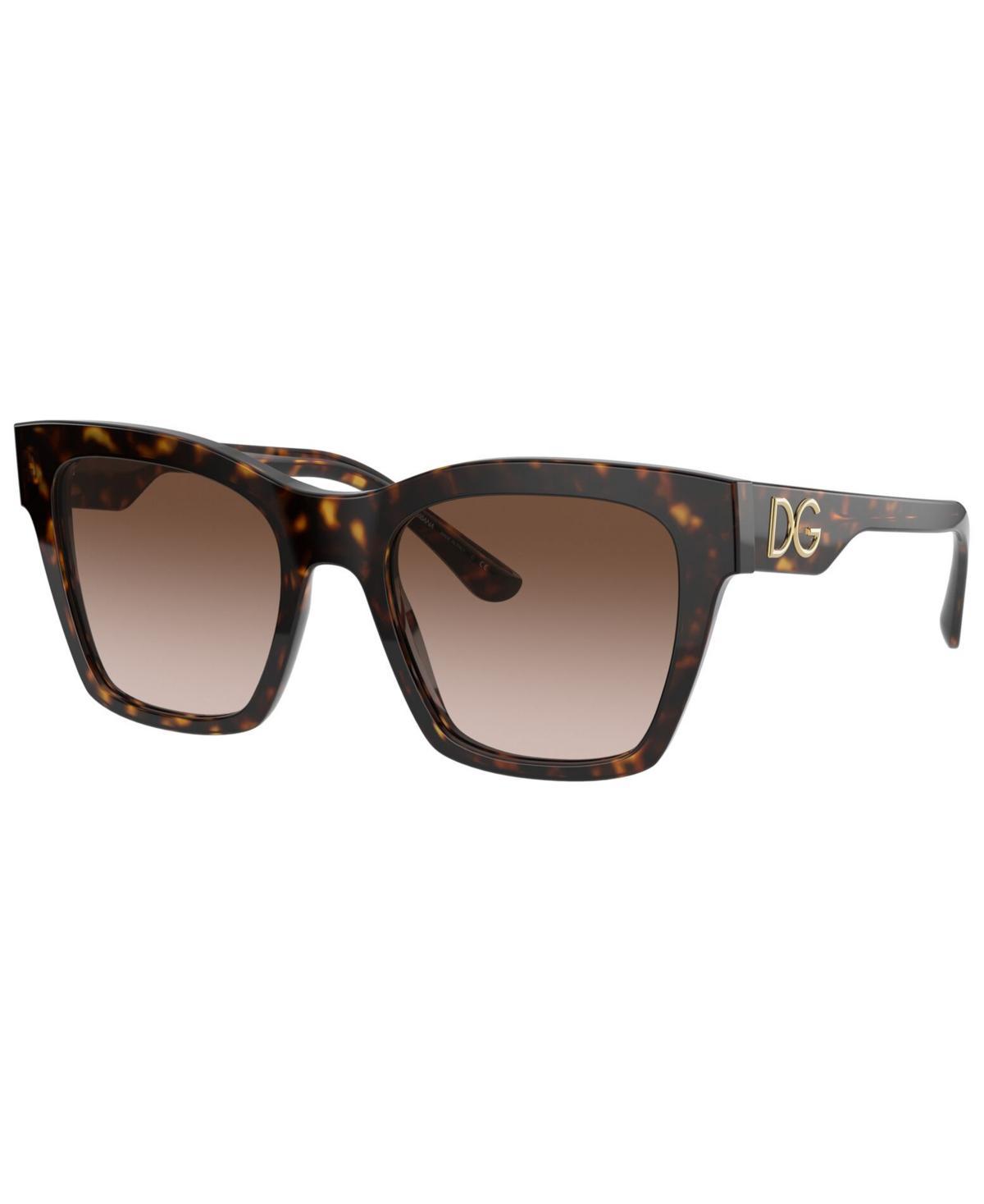 Dolce  Gabbana Womens Dg4384 53mm Tortoise Square Sunglasses Product Image