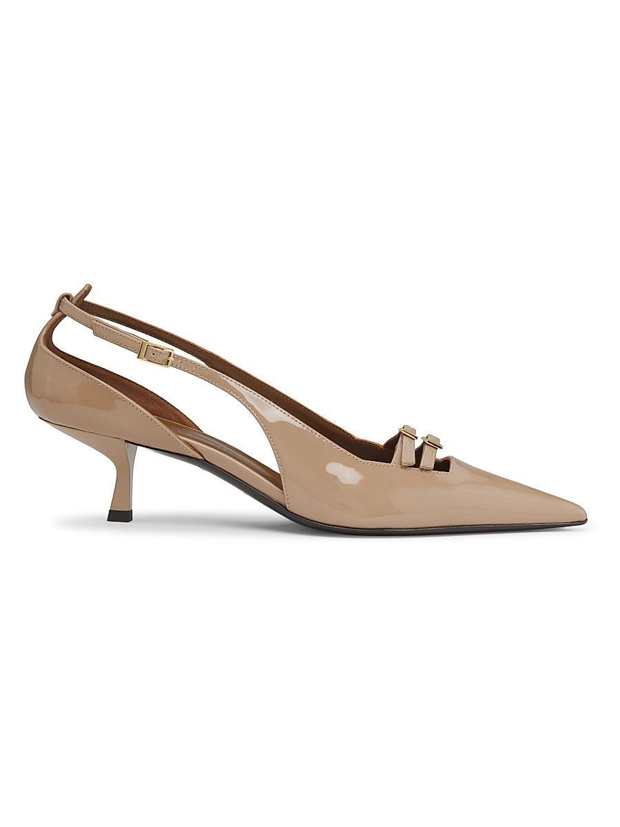 Womens 50MM Patent Leather Kitten-Heel Pumps Product Image