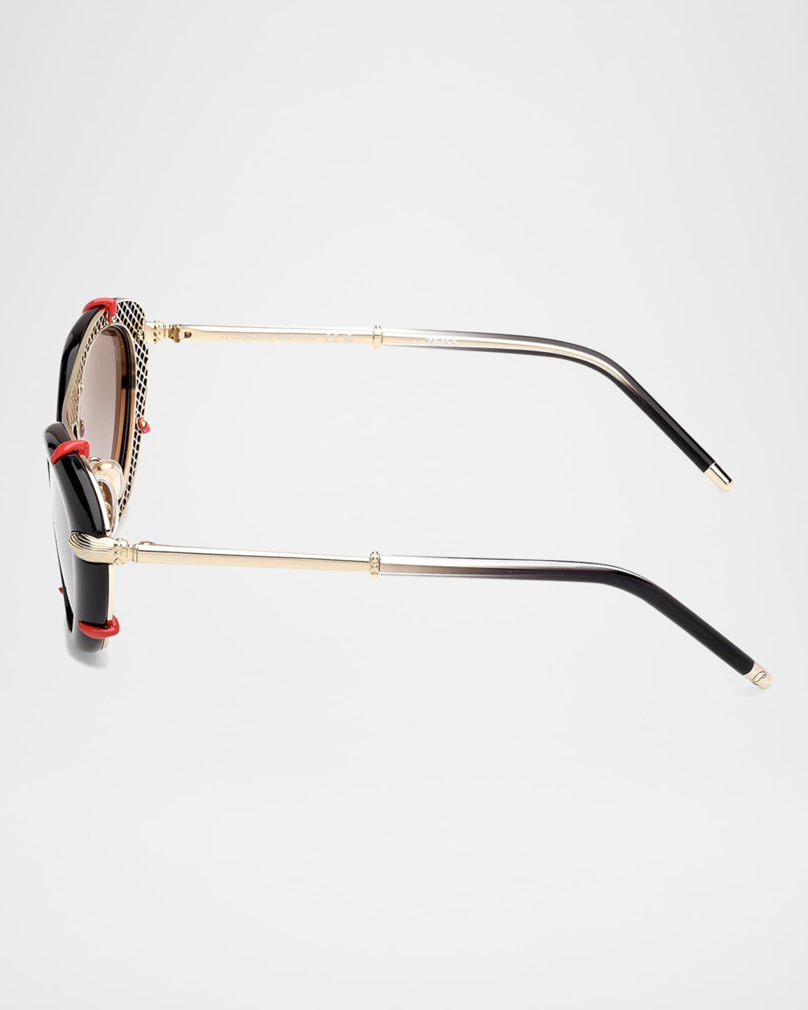Miss Z Spiked Oval Acetate Sunglasses Product Image