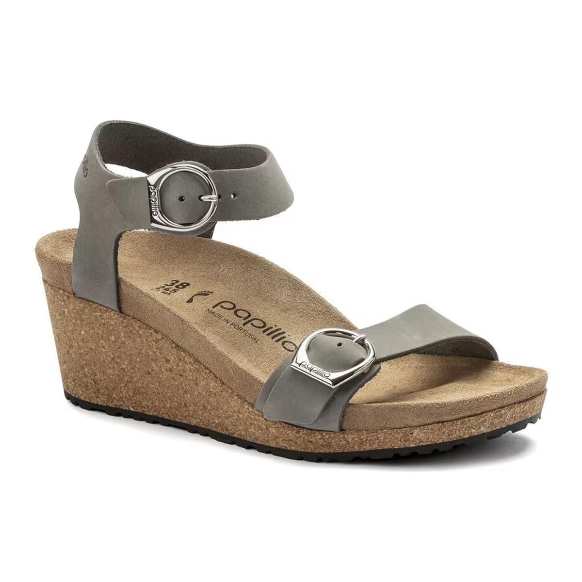 Birkenstock Women's Soley Papillio Nubuck Wedge Sandals Product Image
