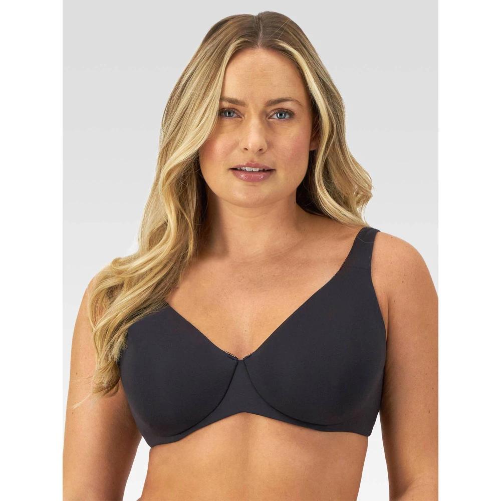 Bali Womens Full Coverage Underwire T-Shirt Bra - Black 38DD: Adjustable No-Slip Straps, Lightly Lined Cups Product Image
