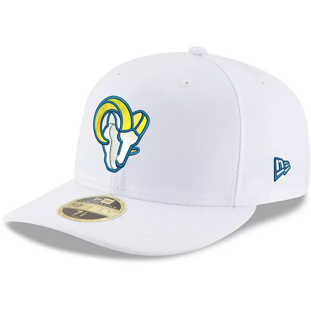 Men's New Era White Los Angeles Rams Alternate Logo Omaha Low Profile 59FIFTY Fitted Hat, Size: 8 Product Image