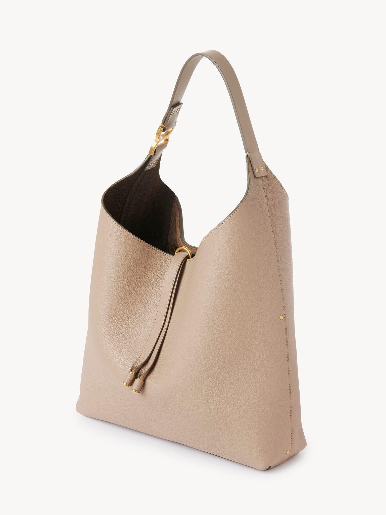 Marcie hobo bag in grained leather Product Image