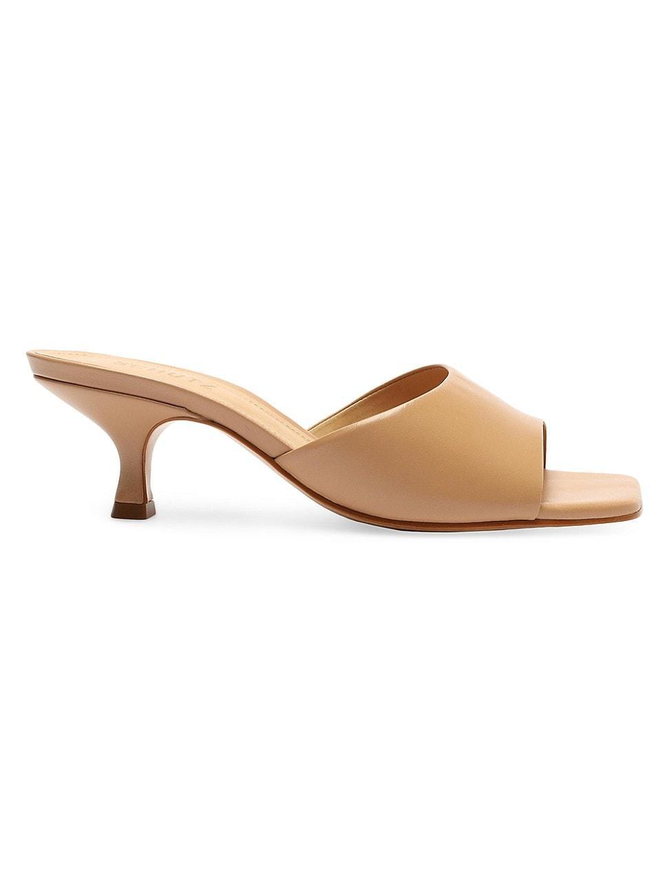 Schutz Dethalia Leather Heeled Mule Womens at Urban Outfitters Product Image