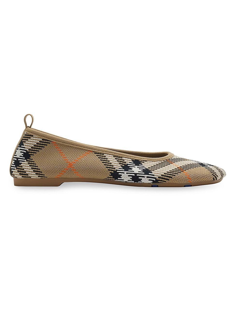 Baby Check Knit Ballerina Flats Product Image