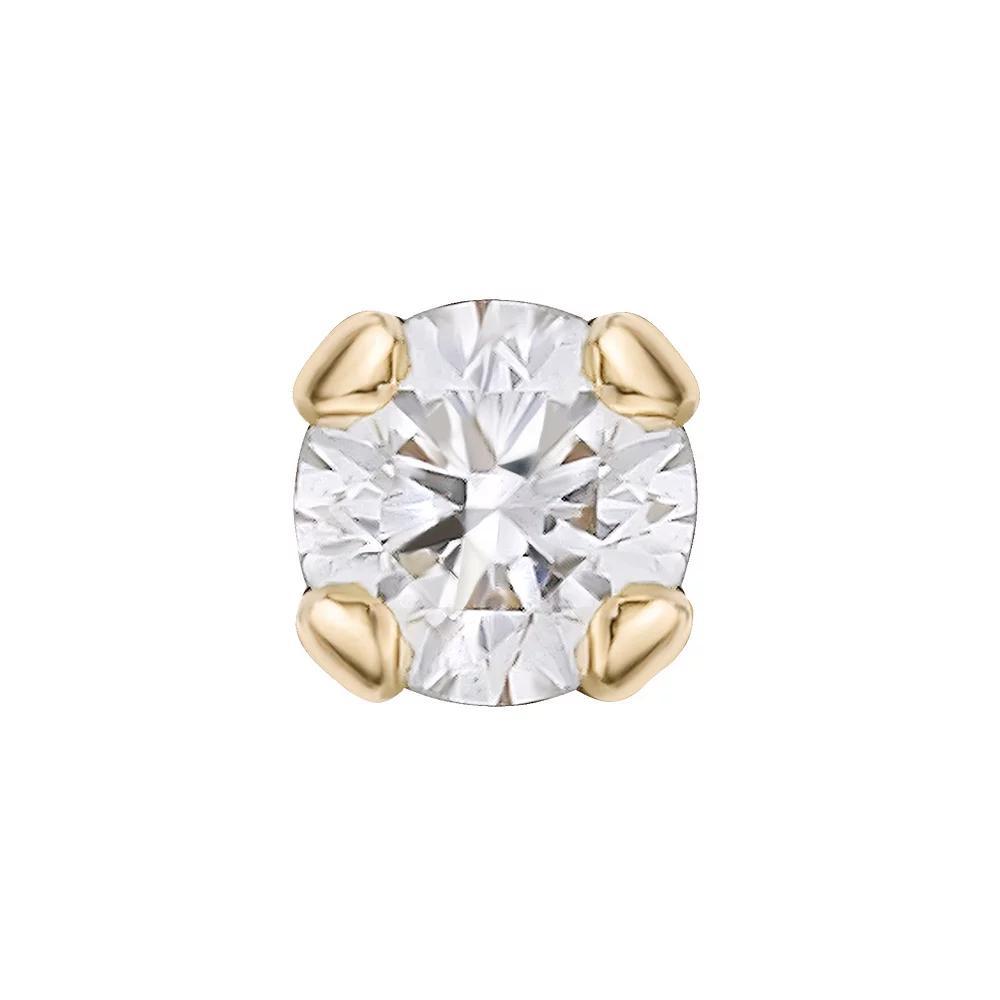 Lila Moon 14k Gold Lab Grown Diamond Accent Straight Nose Ring, Women's Product Image