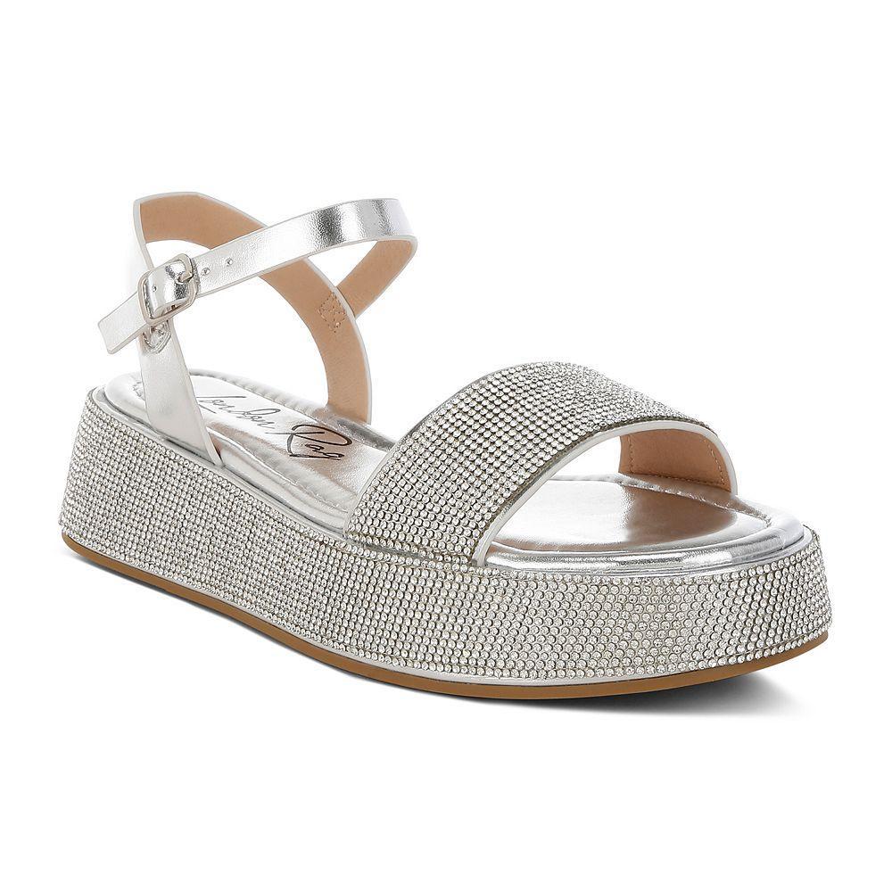 London Rag Sandals Women's Wedges, Size: 9, Silver Product Image