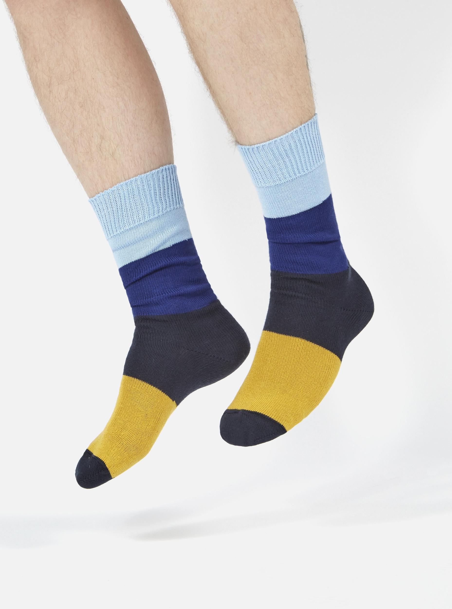 Sky/Indigo Cotton Bold Stripe Sock Product Image