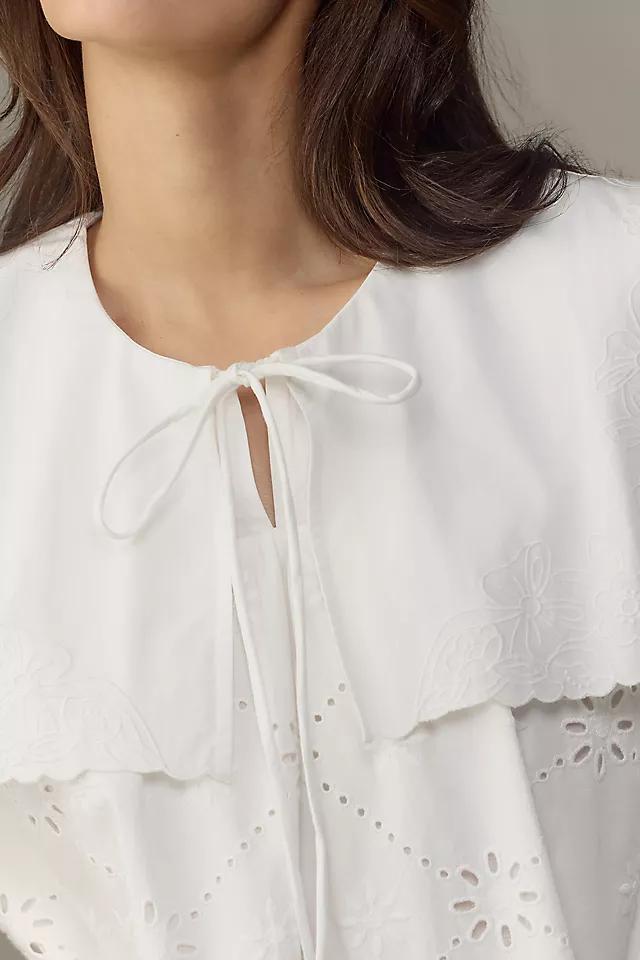 Damson Madder Cassidy Long-Sleeve Eyelet Mini Dress Product Image
