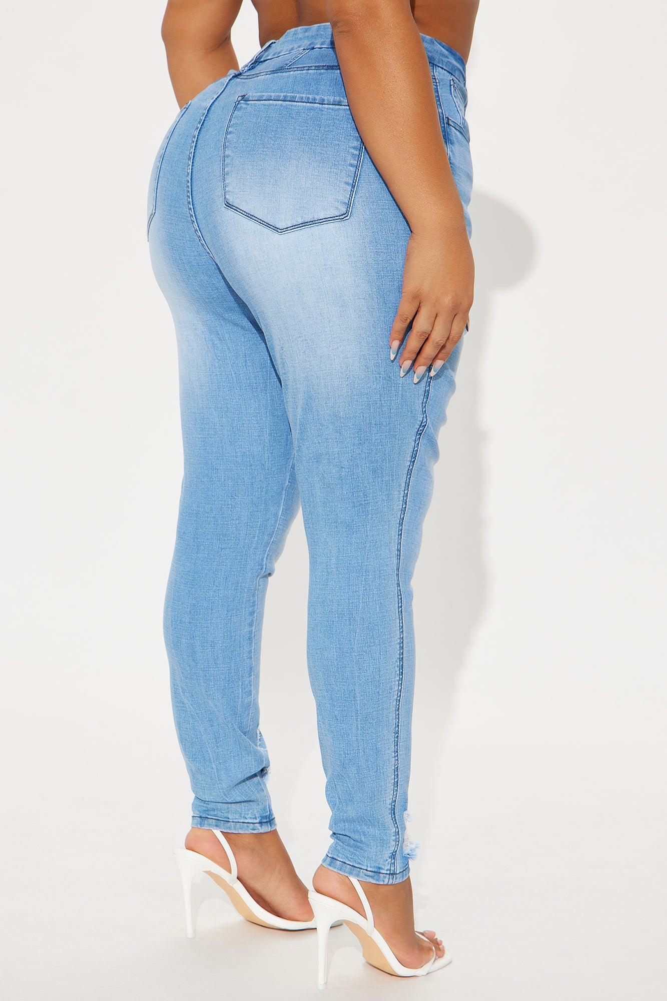 Long Story Short Sculpting Stretch Skinny Jeans - Light Wash Product Image