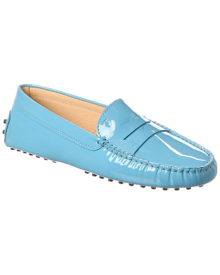 TOD'S Gommino Patent Loafer In Blue Product Image