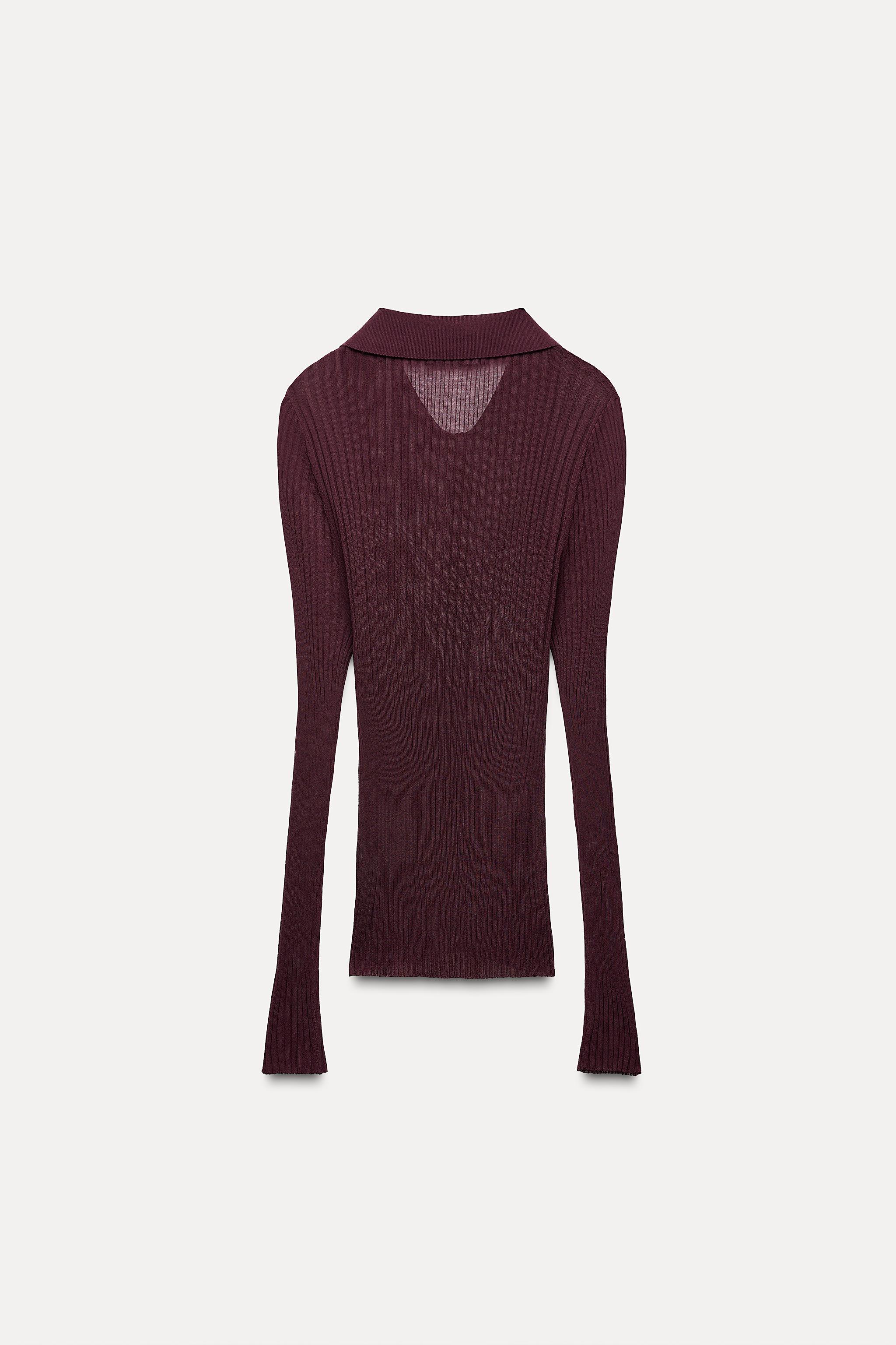 FINE RIBBED KNIT TOP Product Image