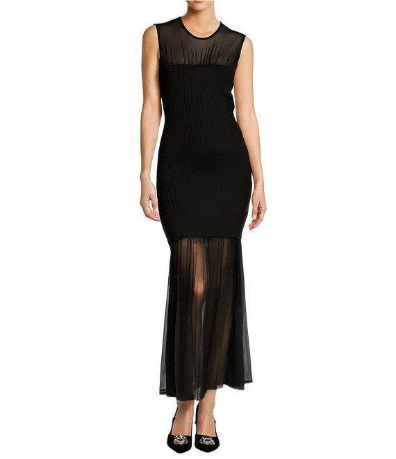 Antonio Melani Valentine Mesh Crew Neck Sleeveless Midi Dress Product Image