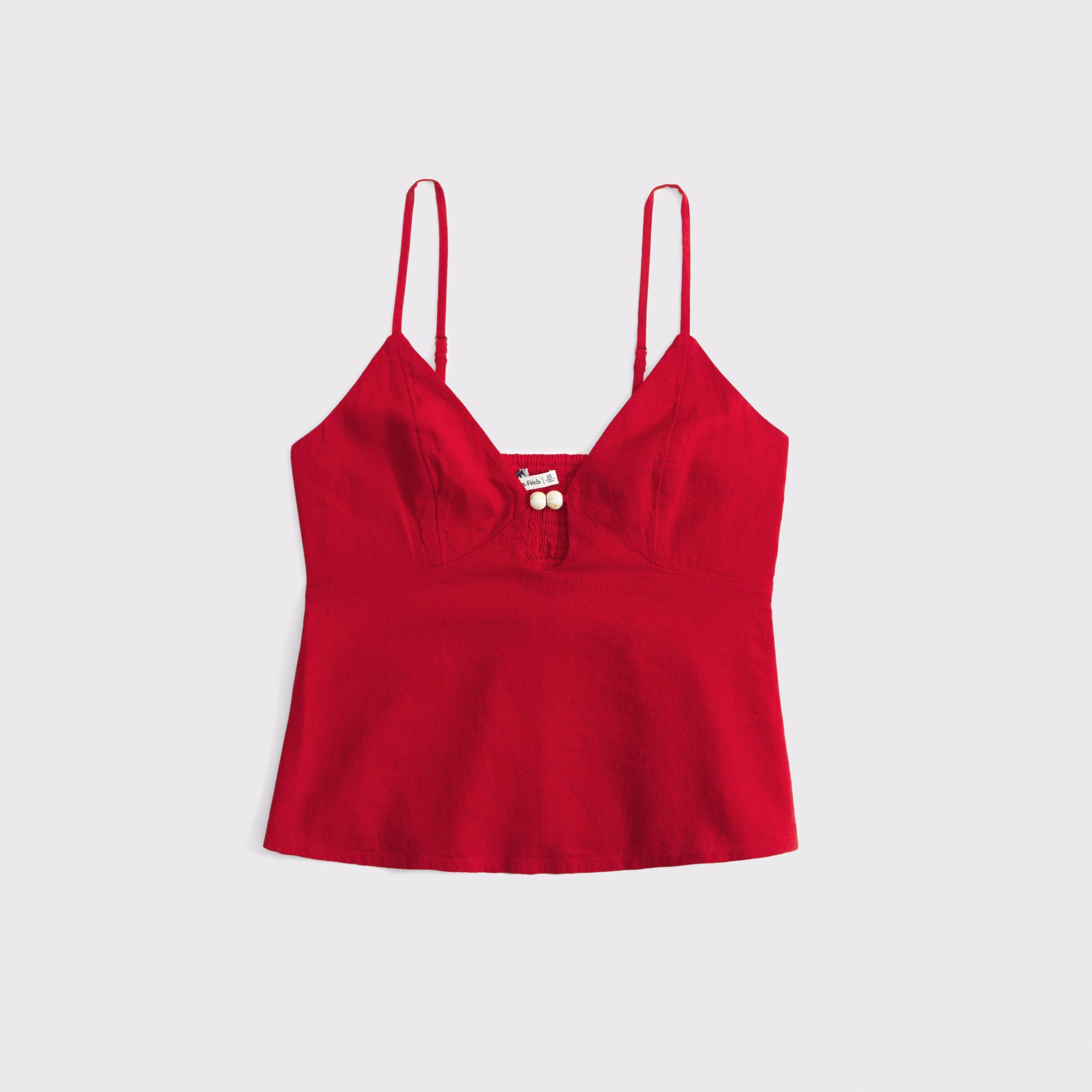 Linen-Blend Beaded Cami Product Image