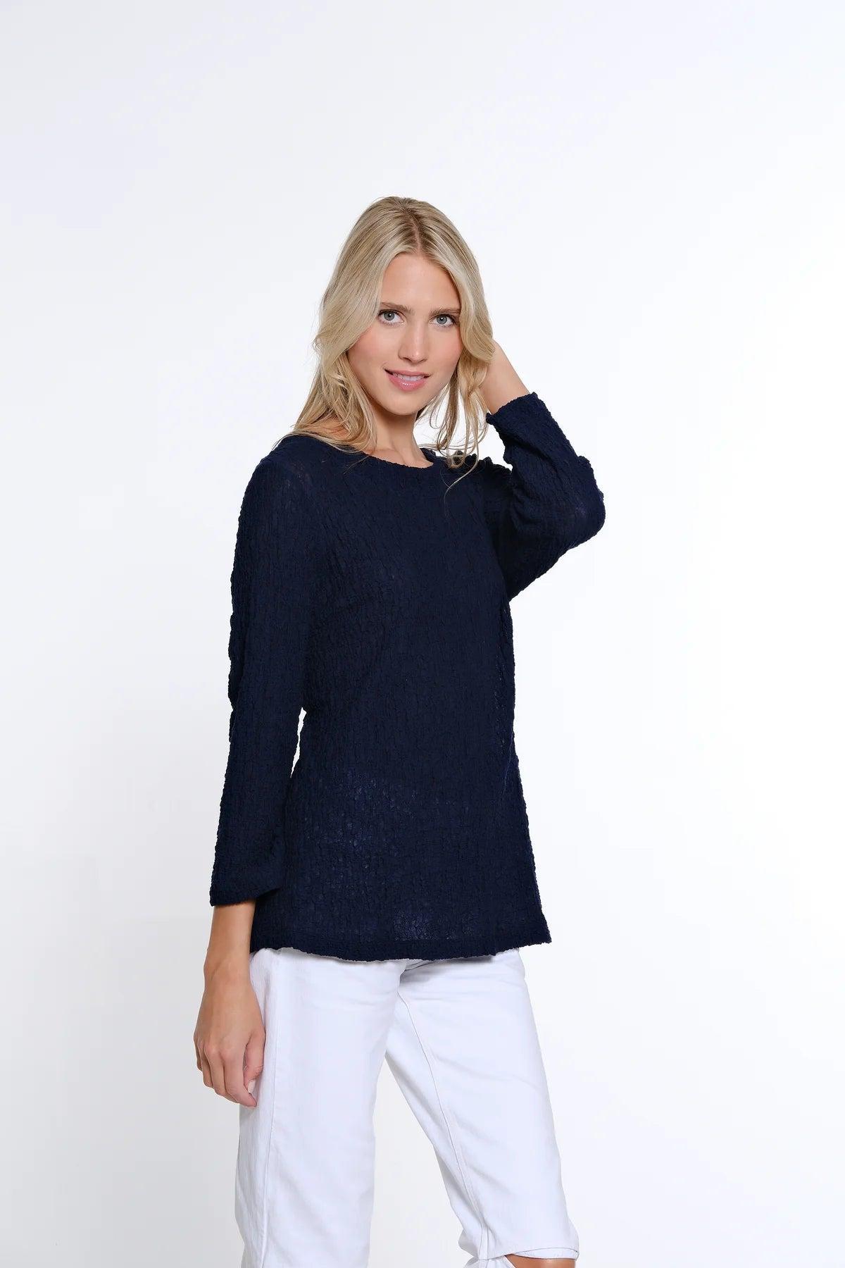 Pleat Back Woven Top Product Image